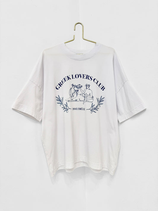 “GREEK LOVERS CLUB”  T-SHIRT | WHITE