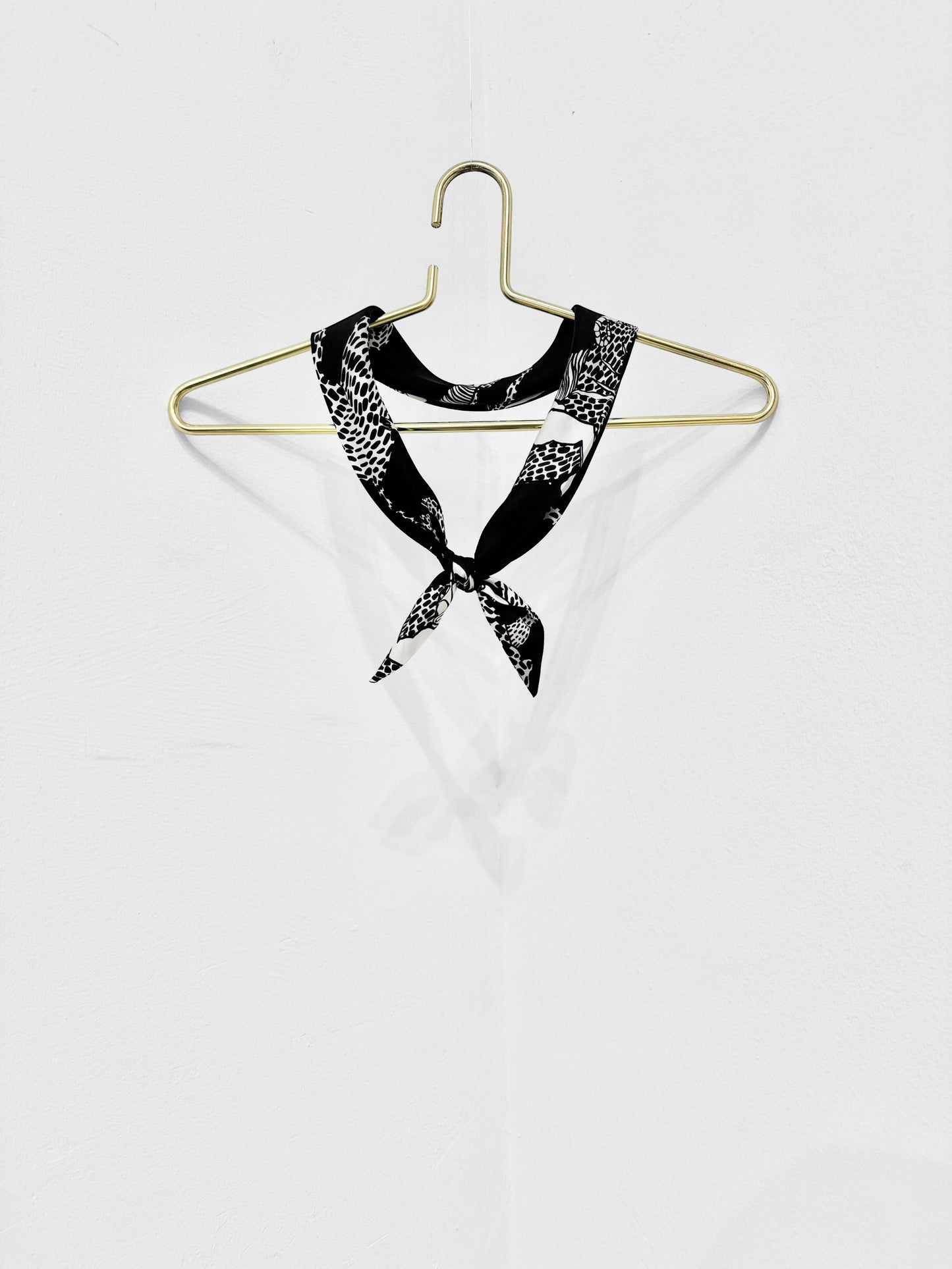 TRIANGLE SILK SCARF - MYTHOLOGY PRINT | BLACK