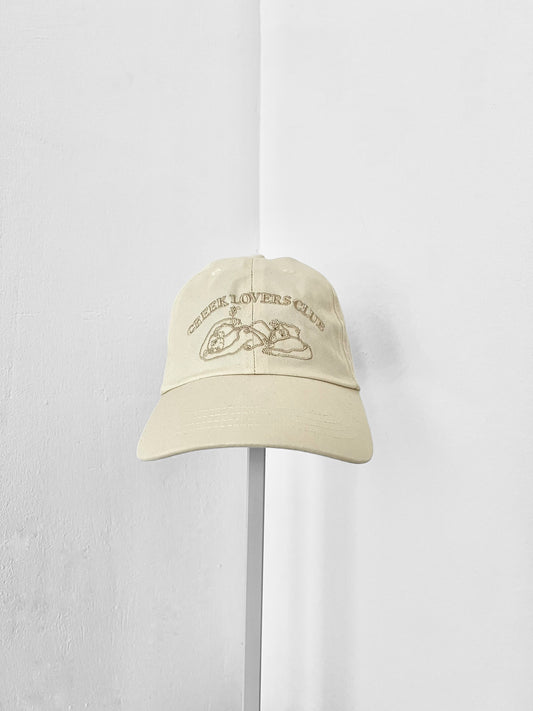 VRYSI BASEBALL CAP - “GREEK LOVERS CLUB” | SOFT BEIGE