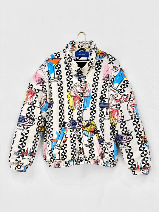 AMELIOU 2.0 VELVET PUFFER JACKET  - FEAST PRINT | MULTICOLOR PRINT MIX