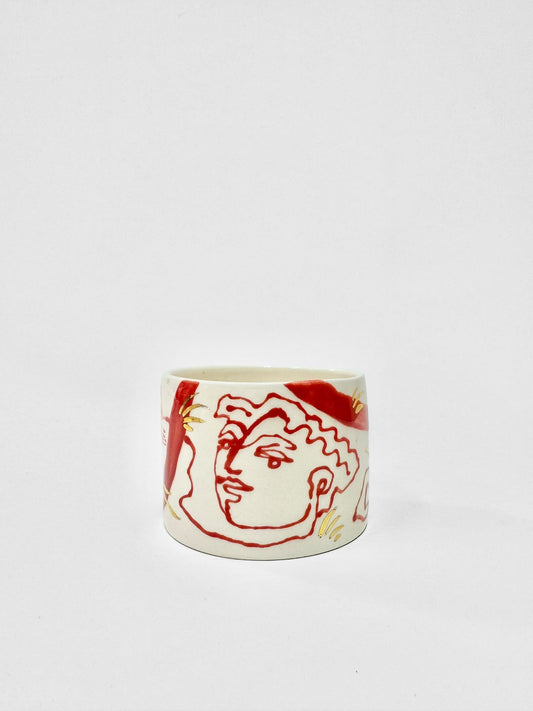 UNIQUE CERAMIC MUG | RED & GOLD -  No. 3