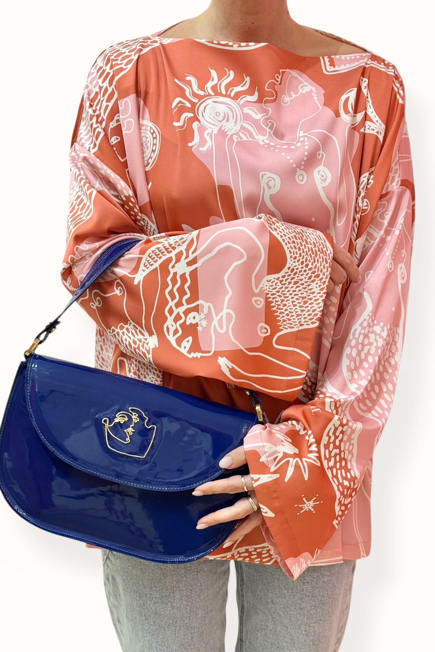 AUDREY BAG - MIDNIGHT BLUE PATENT LEATHER