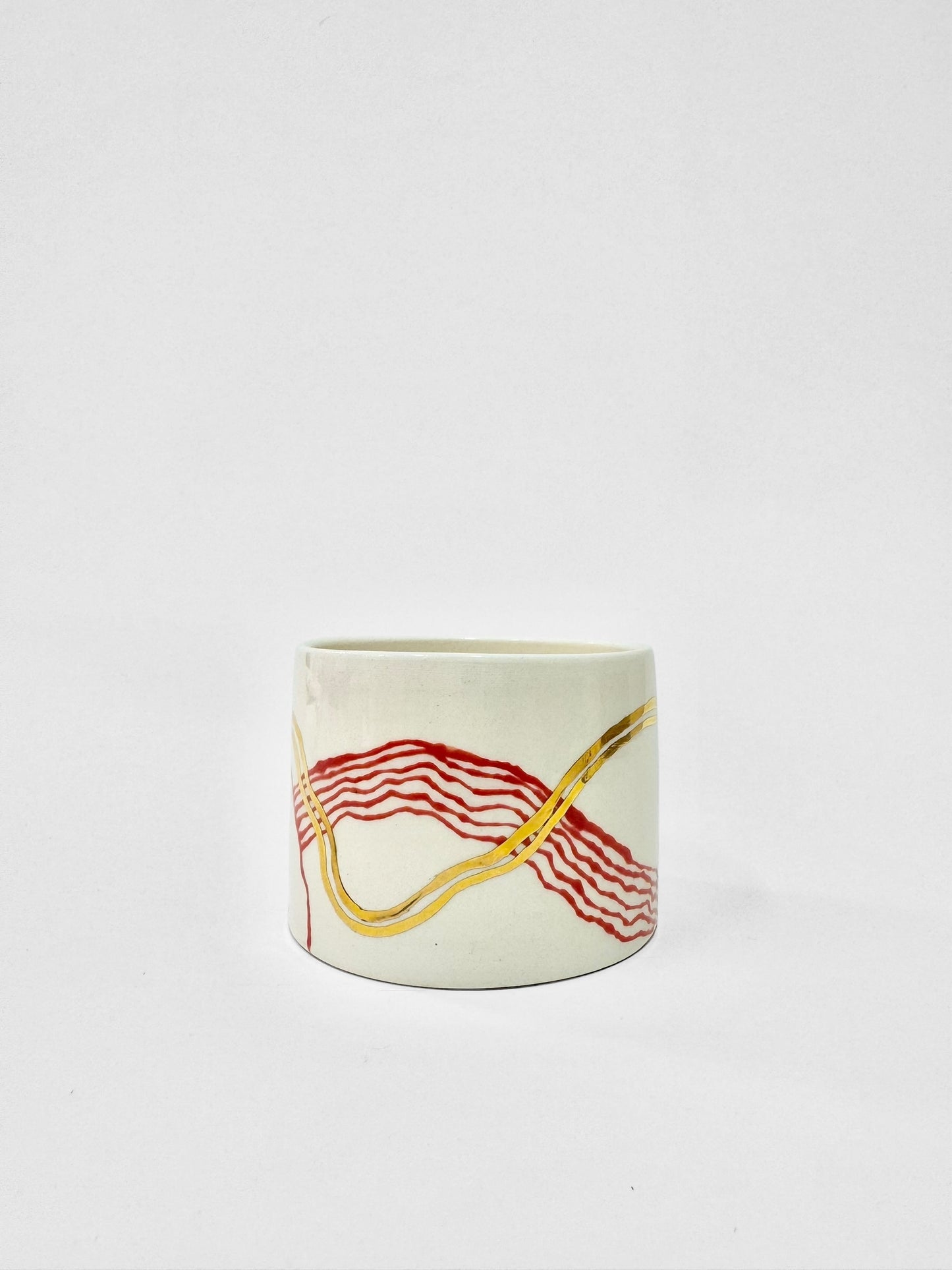 UNIQUE CERAMIC MUG | RED & GOLD -  No. 4