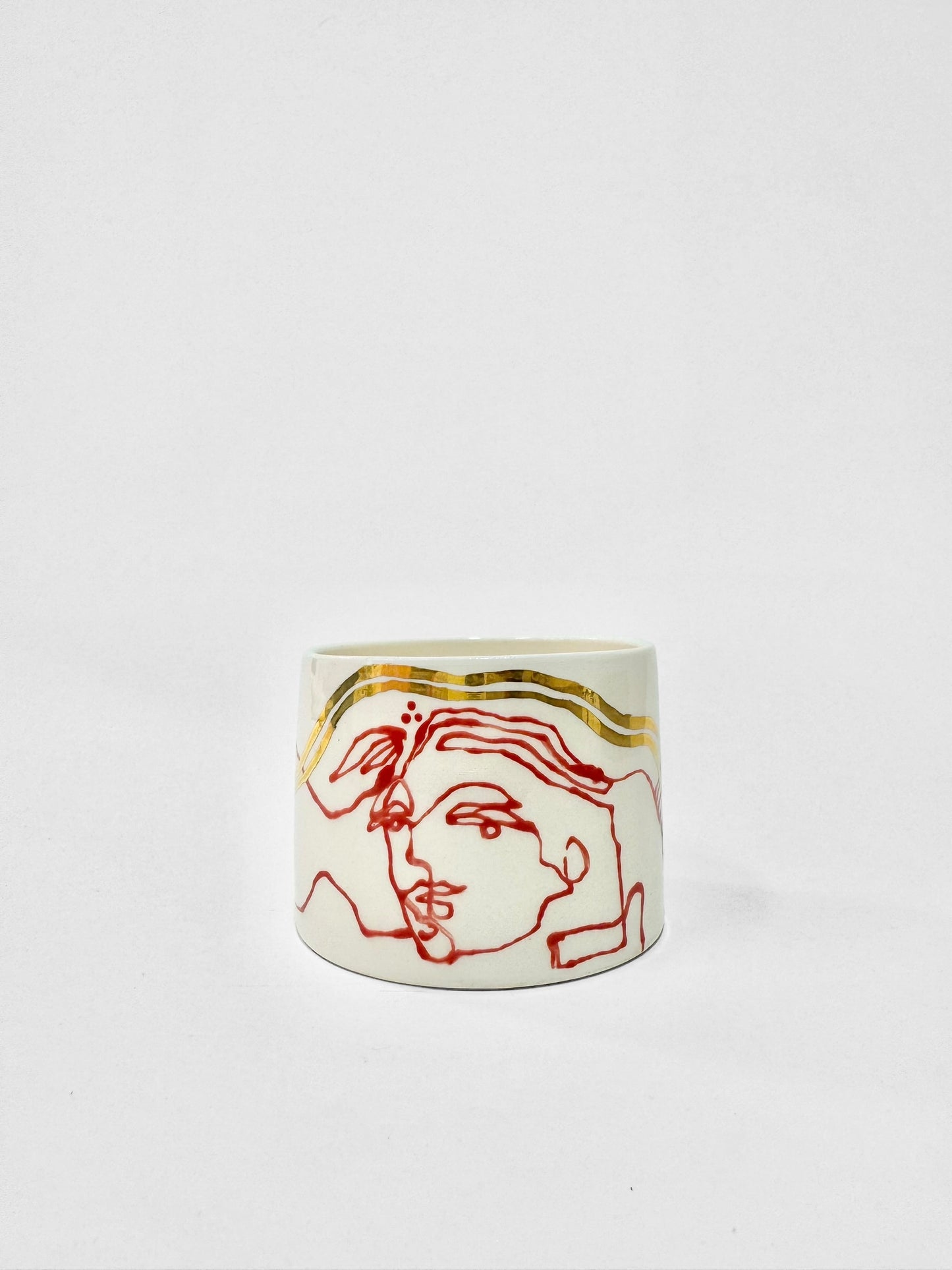 UNIQUE CERAMIC MUG | RED & GOLD -  No. 4