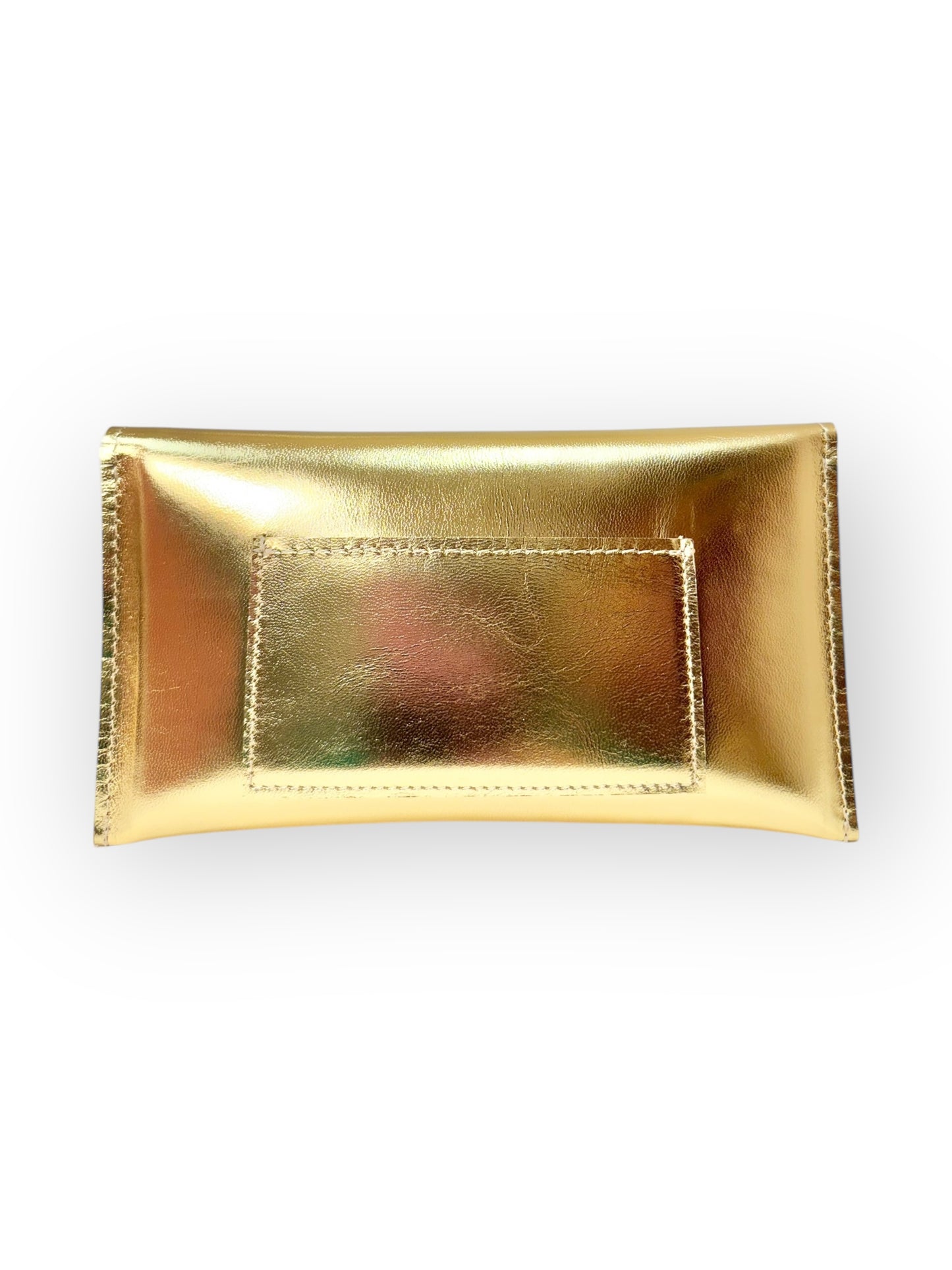 SLIM WALLET  - PASTEL COLOR-BLOCK | METALLIC GOLD