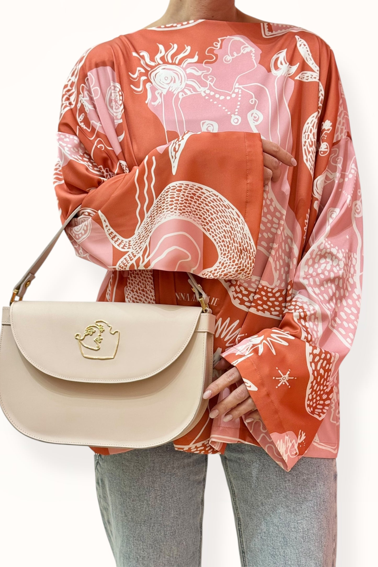 AUDREY BAG - NUDE BEIGE SMOOTH LEATHER