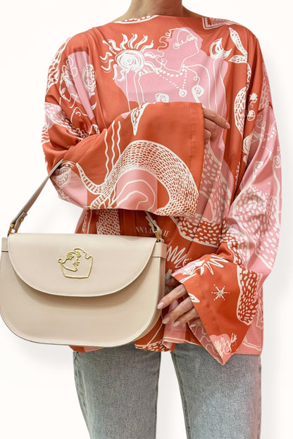 AUDREY BAG - NUDE BEIGE SMOOTH LEATHER