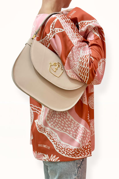 AUDREY BAG - NUDE BEIGE SMOOTH LEATHER