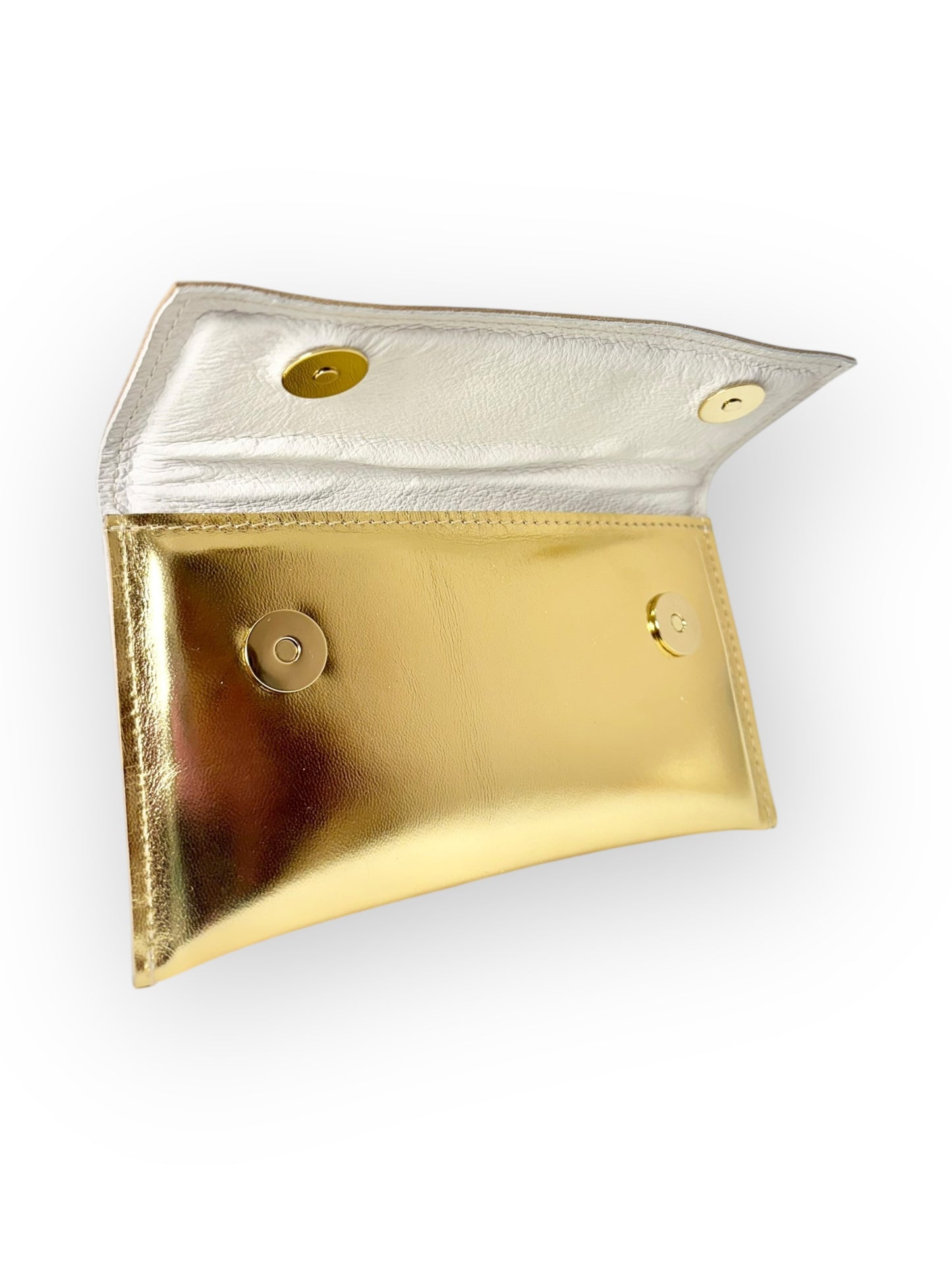 SLIM WALLET  - PASTEL COLOR-BLOCK | METALLIC GOLD