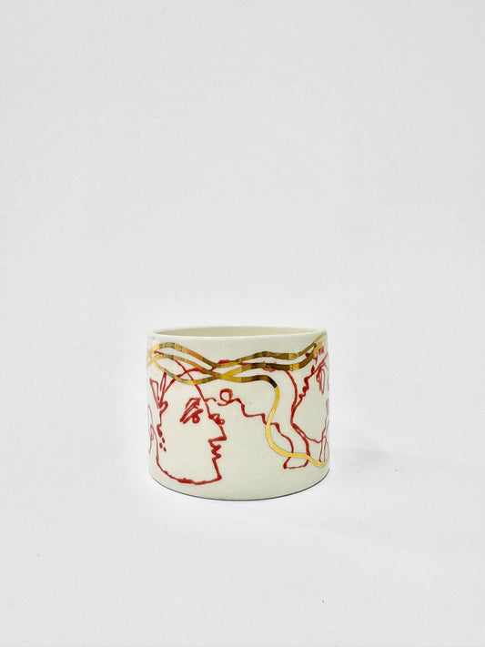 UNIQUE CERAMIC MUG | RED & GOLD -  No. 2