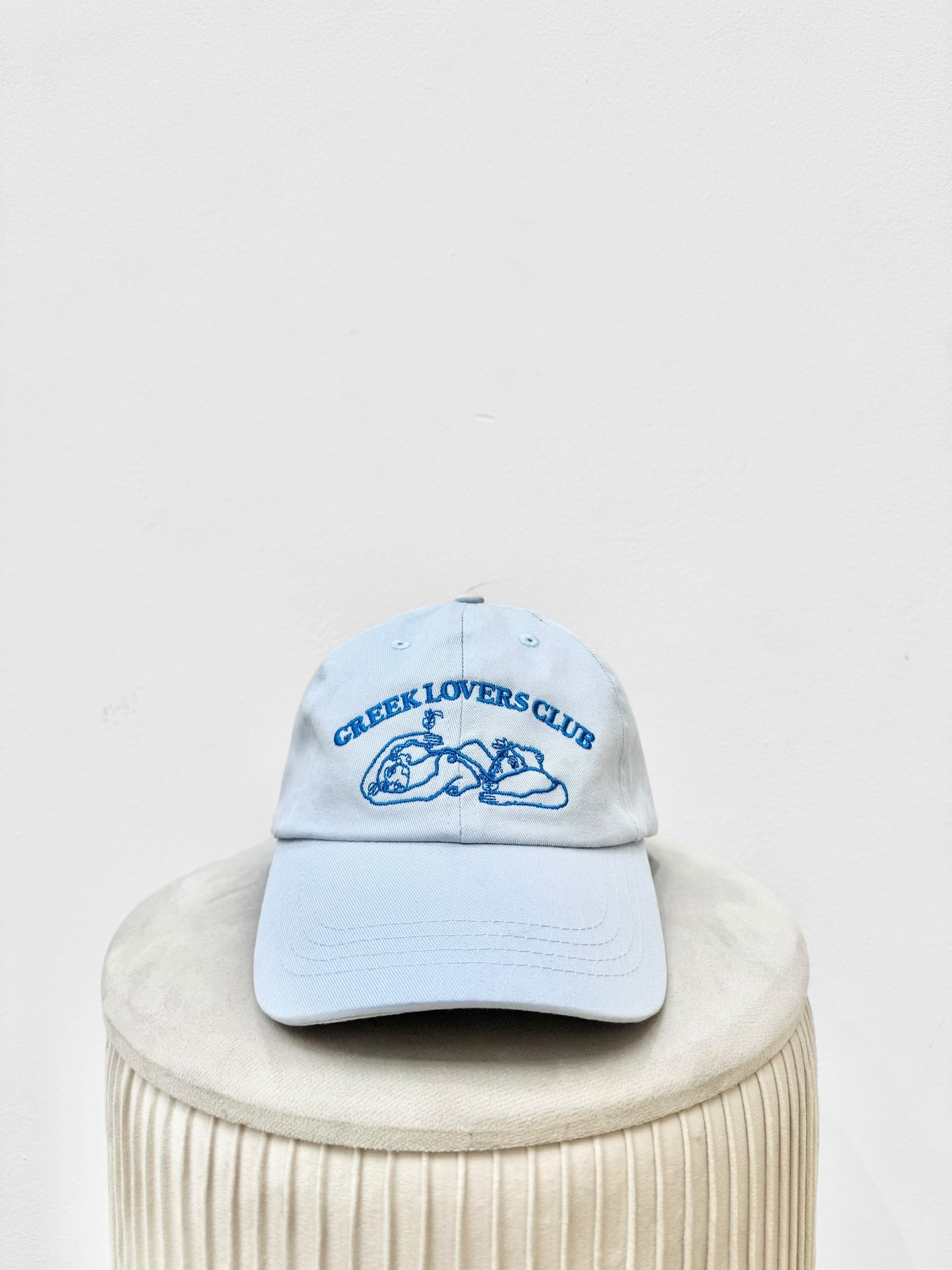 VRYSI BASEBALL CAP - “GREEK LOVERS CLUB” | PALE BLUE