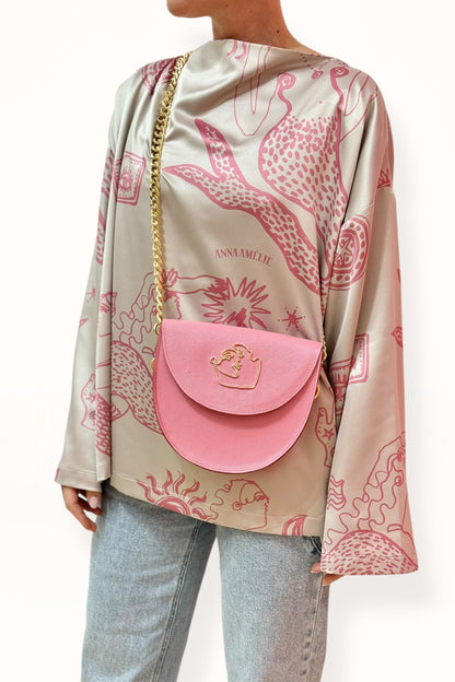 DORIS BAG - CANDY PINK SAFFIANO LEATHER