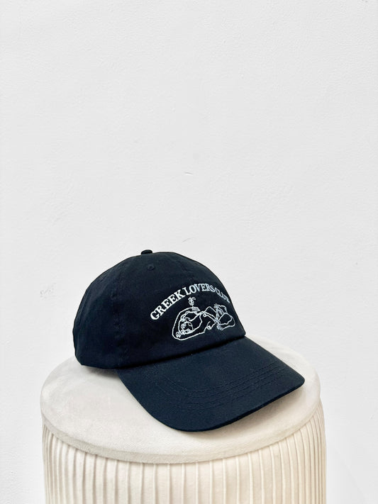 VRYSI BASEBALL CAP - “GREEK LOVERS CLUB” | BLACK