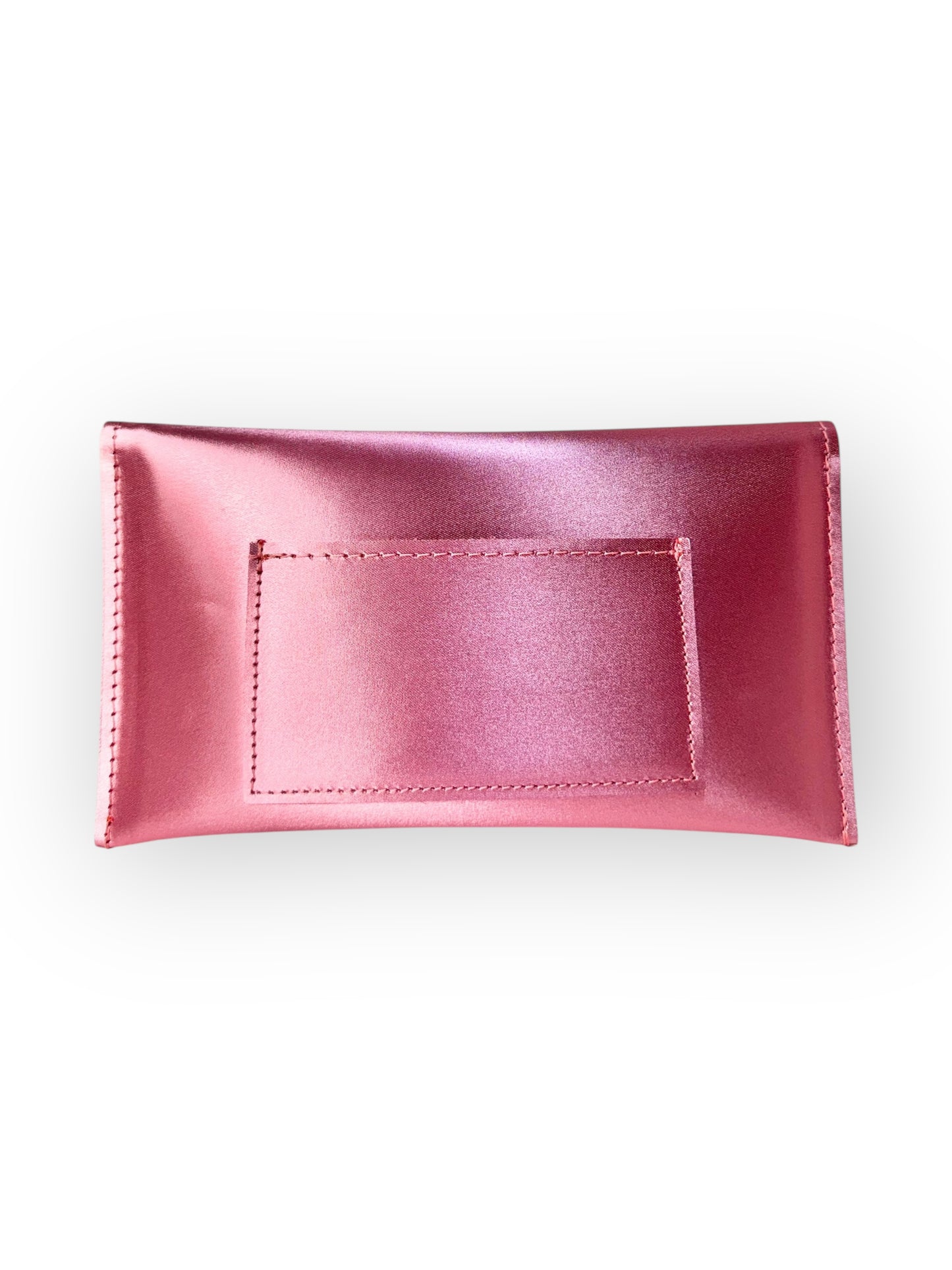 SLIM WALLET  - PASTEL COLOR-BLOCK | METALLIC PINK