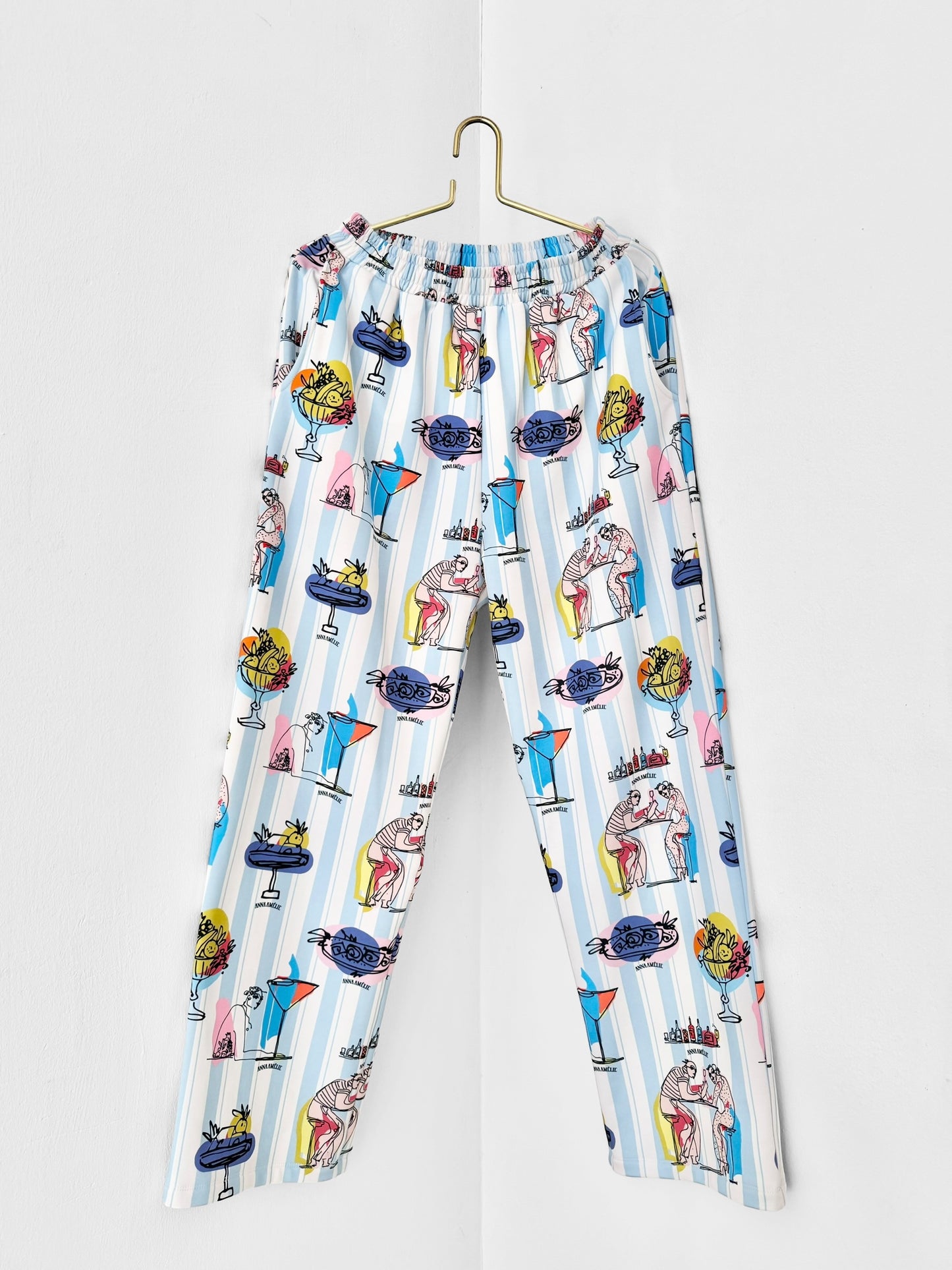 ATHENS STRAIGHT LEG JOGGER - FEAST PRINT | STRIPED MULTICOLOR