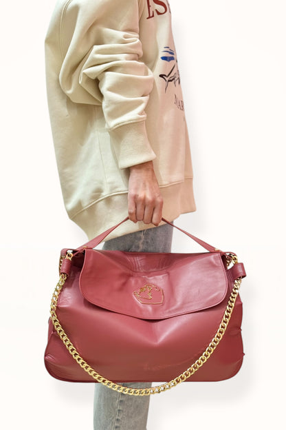 MARINA BAG - CHERRY SMOOTH LEATHER