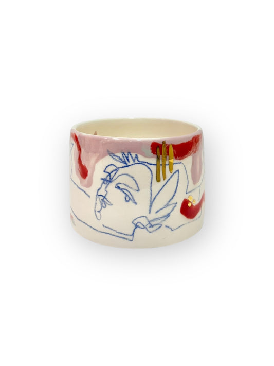 UNIQUE CERAMIC MUG | MULTICOLOR & GOLD -  No. 7