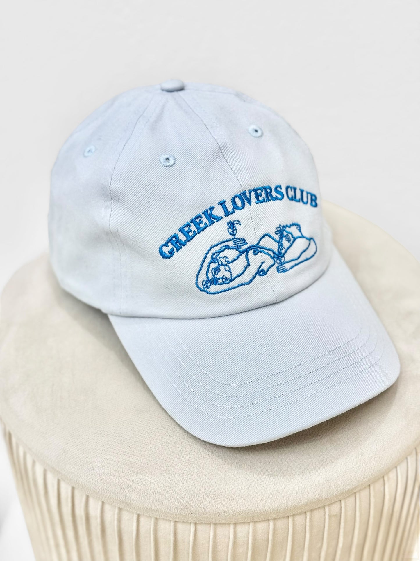 VRYSI BASEBALL CAP - “GREEK LOVERS CLUB” | PALE BLUE