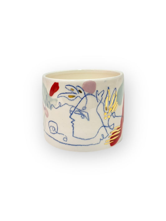 UNIQUE CERAMIC MUG | MULTICOLOR & GOLD -  No. 8