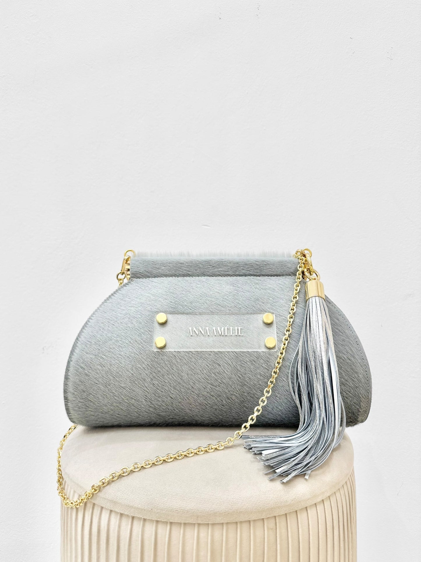 ANGIE BAG - UNIQUE SPECIAL EDITION | GREY COWHAIR