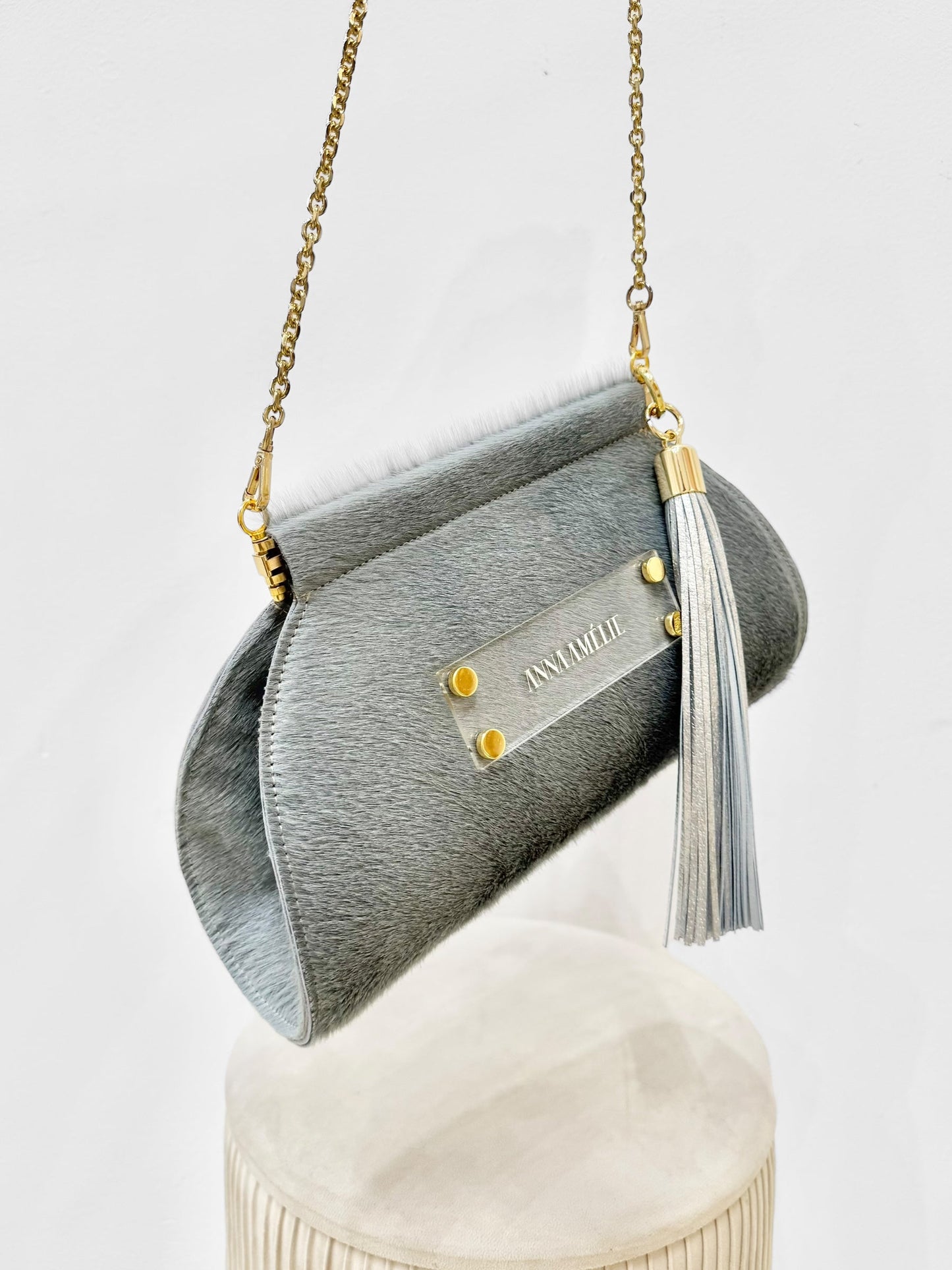 ANGIE BAG - UNIQUE SPECIAL EDITION | GREY COWHAIR