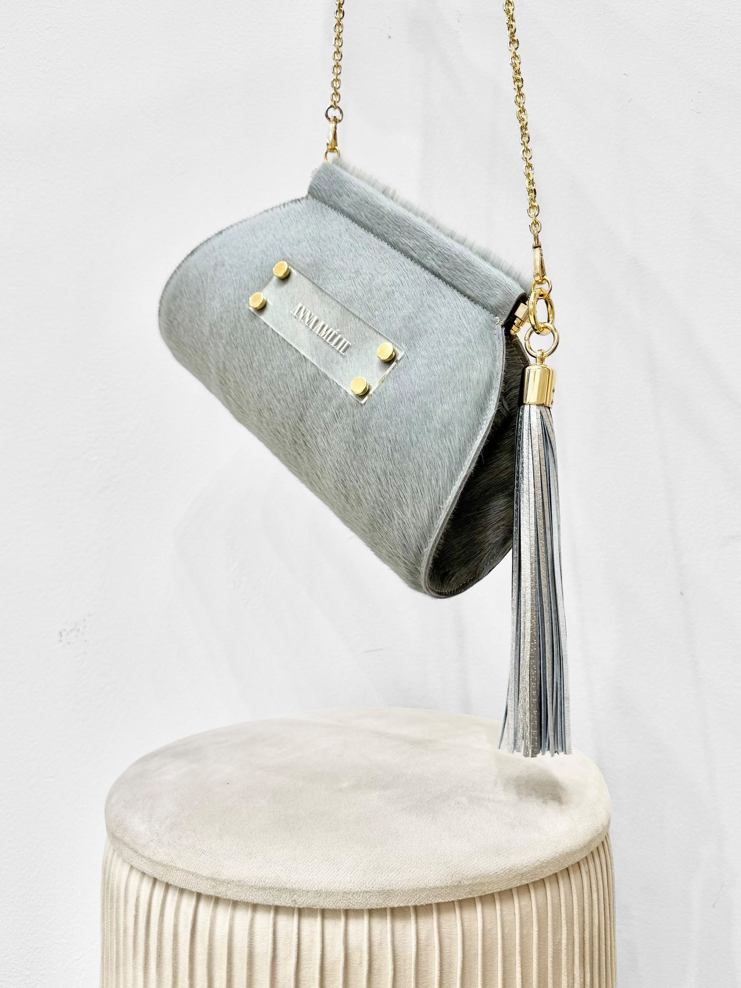 ANGIE BAG - UNIQUE SPECIAL EDITION | GREY COWHAIR