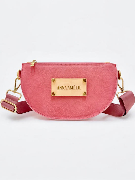 SOPHIE “L” BELTBAG  - PASTEL COLOR-BLOCK | RASPBERRY PINK