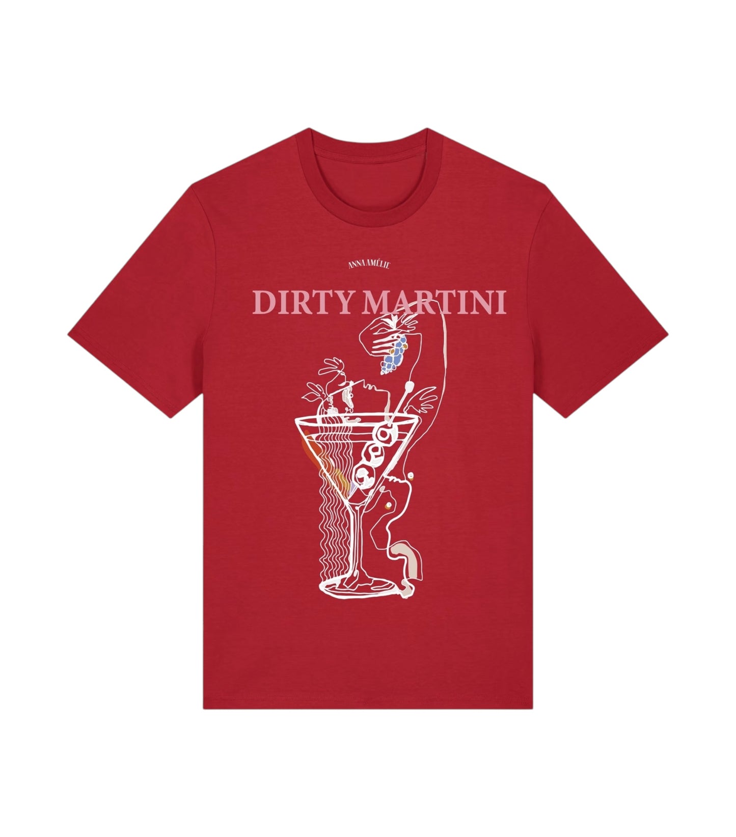 “DIRTY MARTINI”  CLASSIC T-SHIRT | CHILI RED