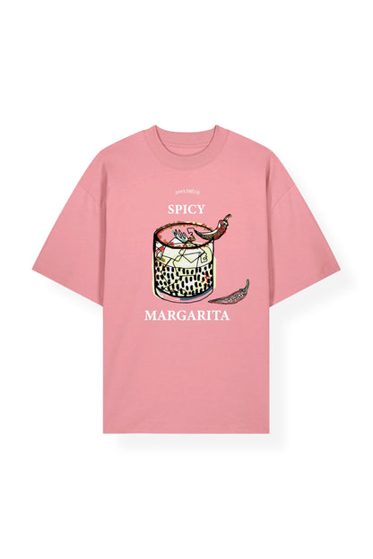 “SPICY MARGARITA” OVERSIZED T-SHIRT | FLAMINGO PINK