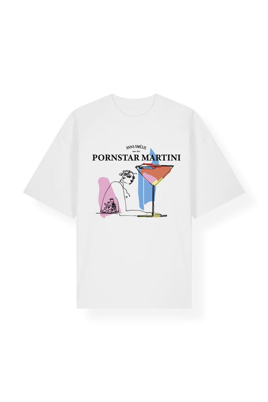 “PORNSTAR MARTINI” OVERSIZED T-SHIRT | WHITE