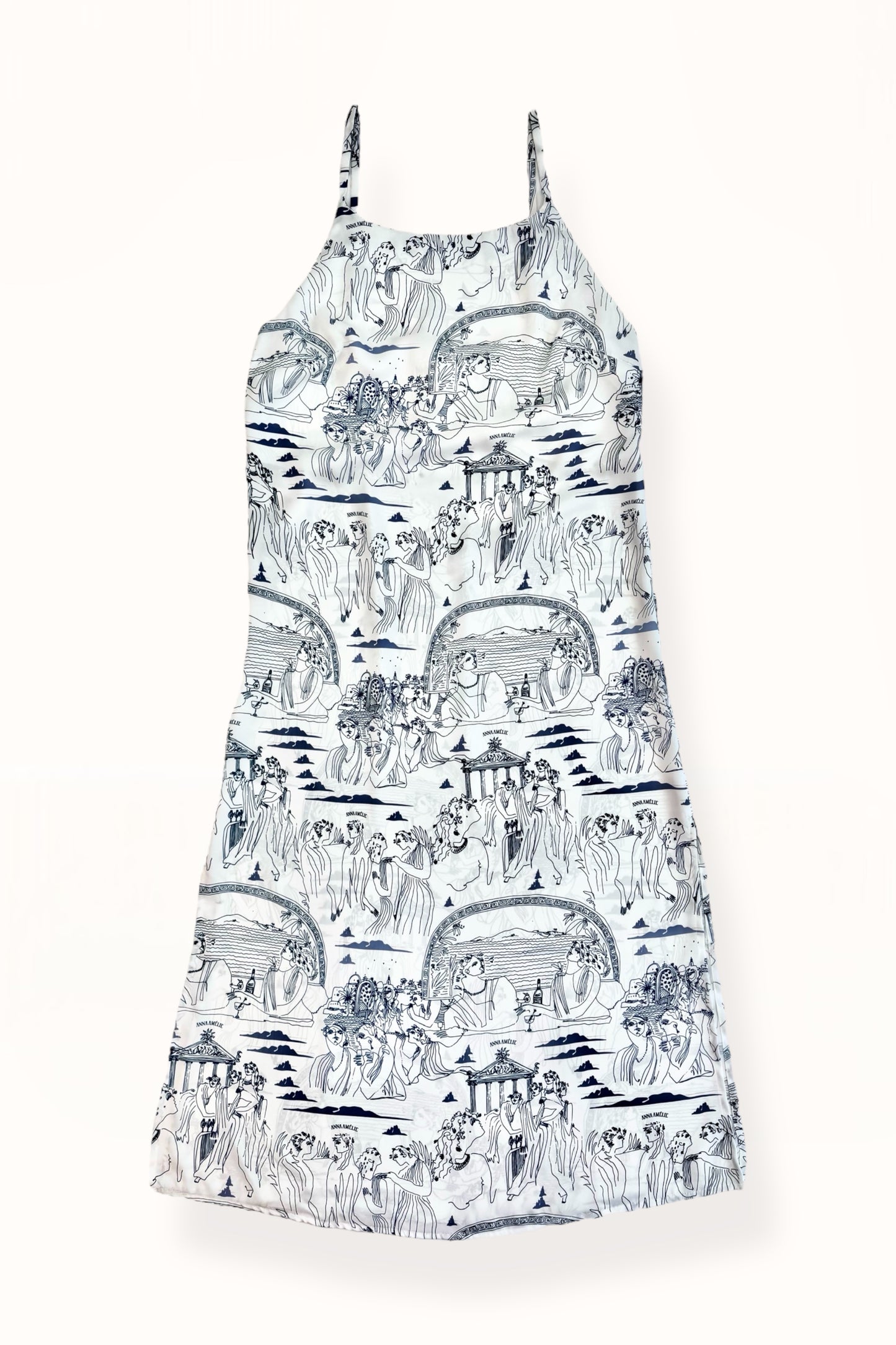 DEMITRA DRESS - “SCENIC ARCHWAY” PRINT | WHITE