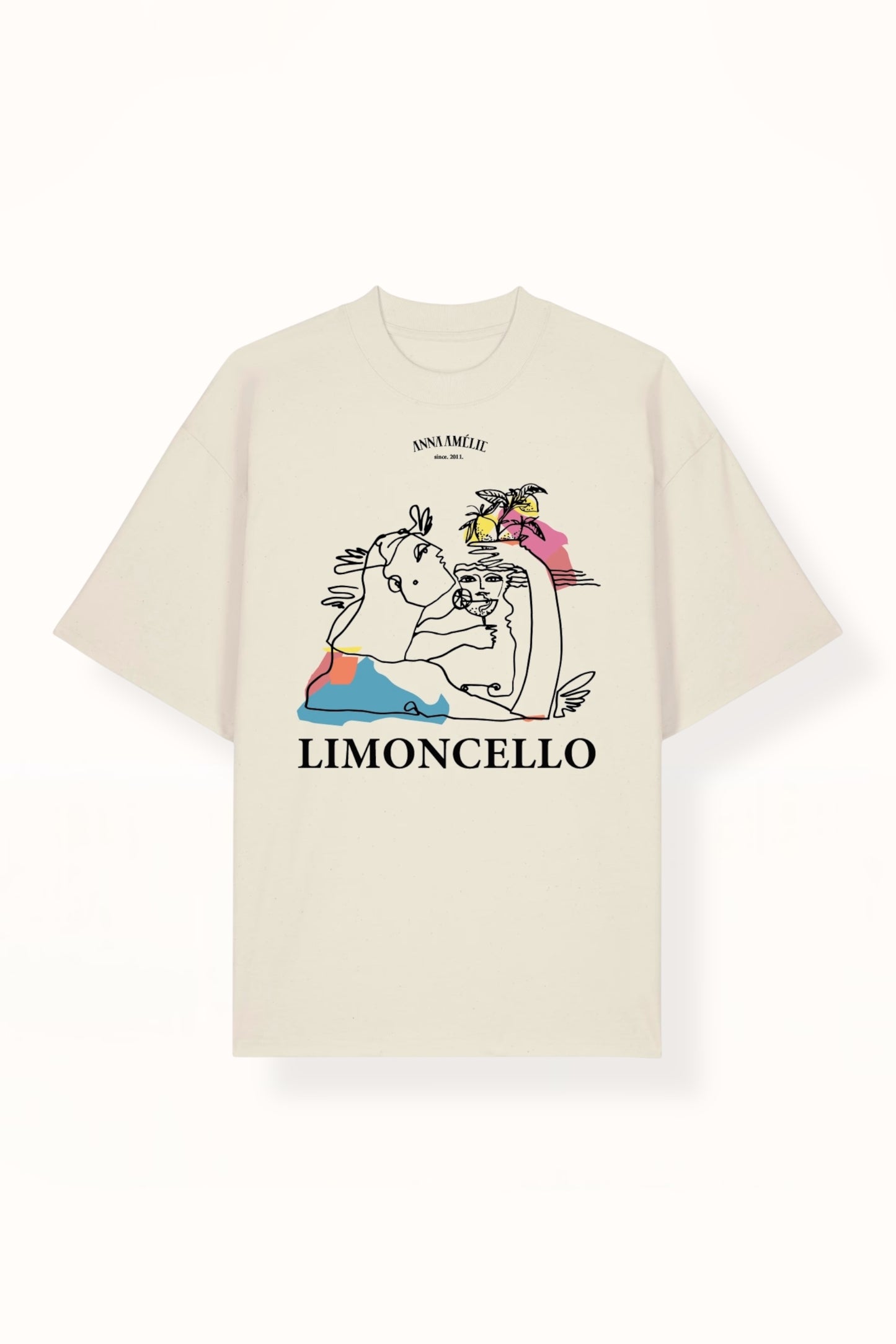 “LIMONCELLO” OVERSIZED T-SHIRT | CREME