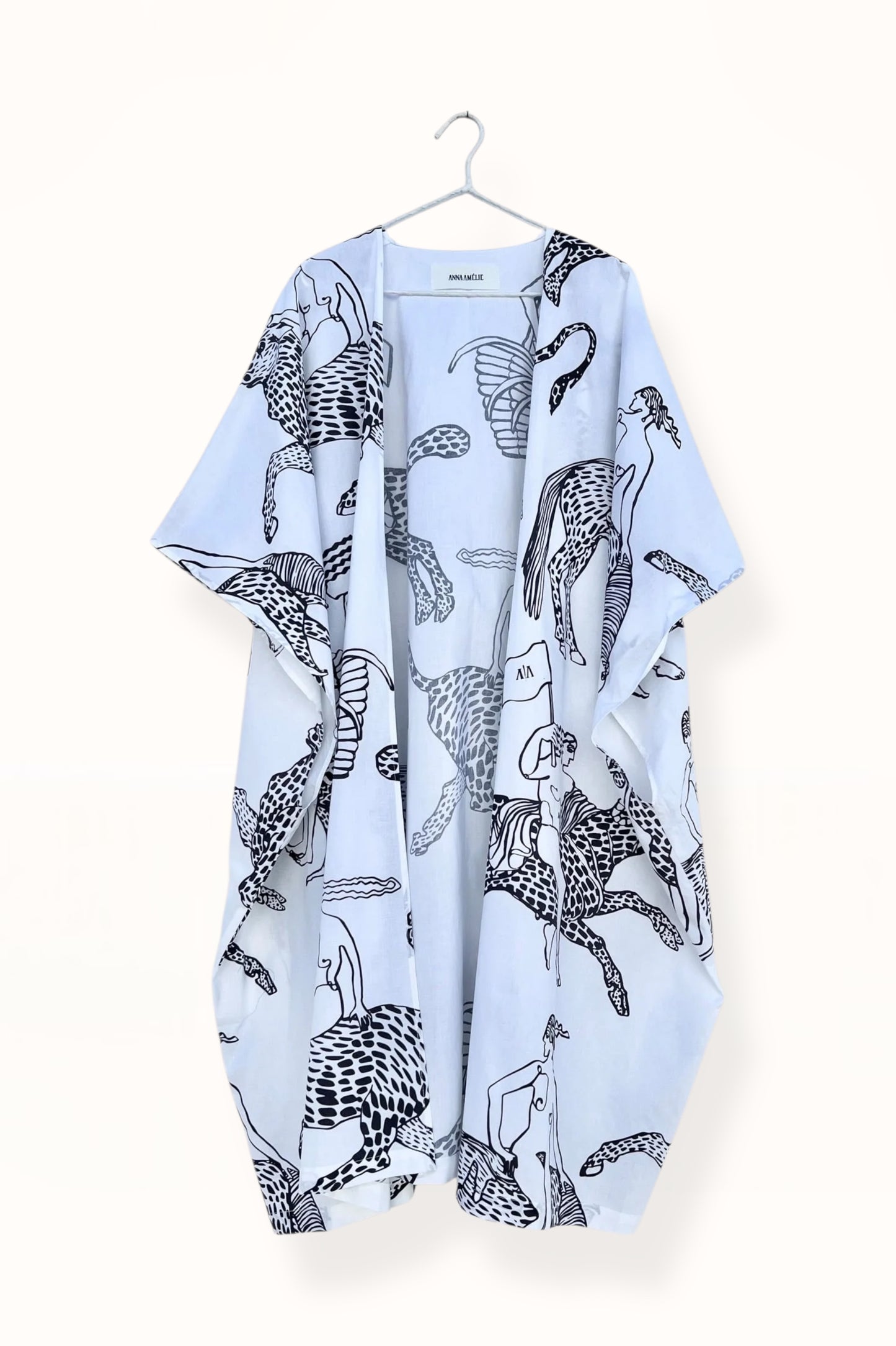Special Pre-Order |  CAFTAN - MYTHOLOGY PRINT | BLACK & WHITE