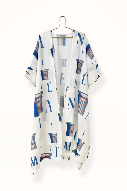 Special Pre-Order | CAFTAN - COLUMN LOGO PRINT | WHITE