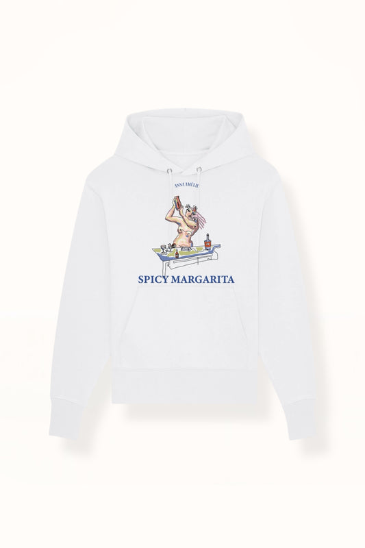 “SPICY MARGARITA” HOODIE | CRISP WHITE