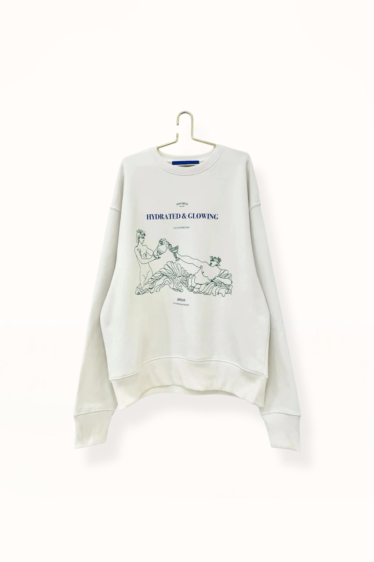 “HYDRATED & GLOWING” SWEATER | WHITE