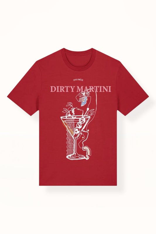 “DIRTY MARTINI”  CLASSIC T-SHIRT | CHILI RED