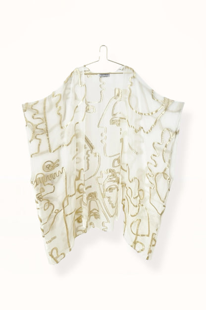 DRYMALIA SILK CAFTAN - GOLD LAMÉ