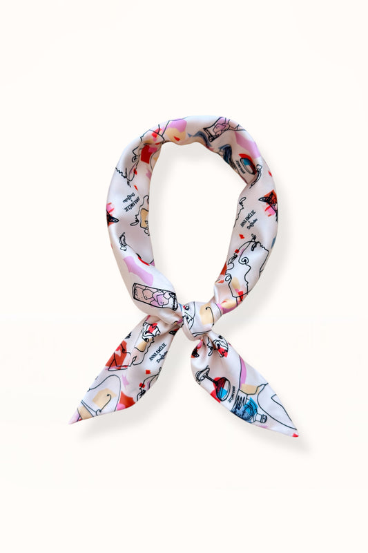 TRIANGLE SCARF - “PALOMA” PRINT | DON JULIO x ANNA AMÉLIE