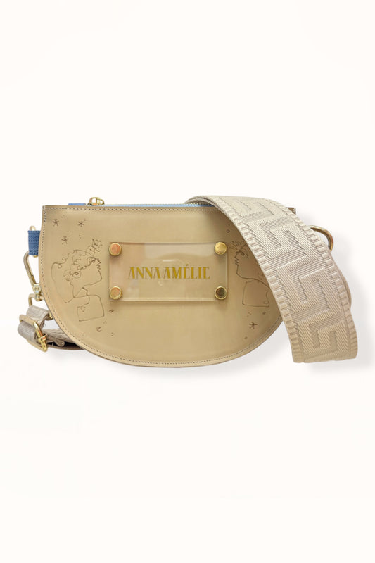 SOPHIE BELTBAG - BEIGE w. UNIQUE DRAWING | BEIGE STRAP
