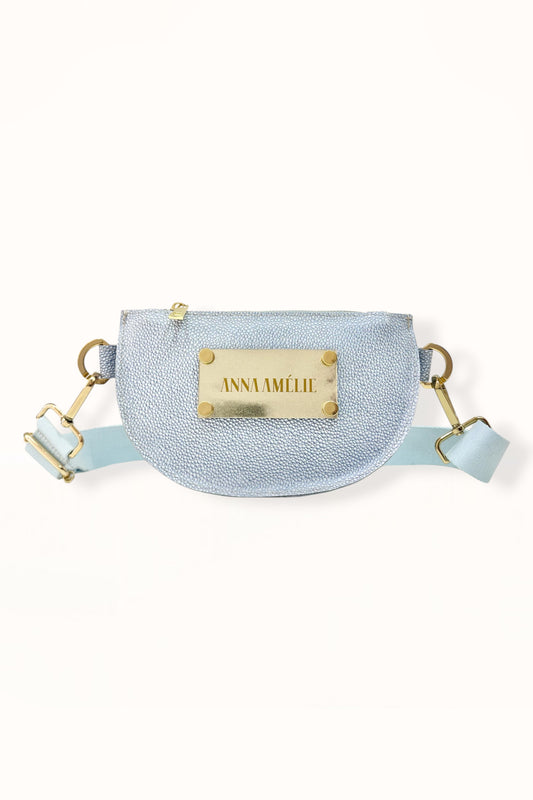 SOPHIE BELTBAG  | BLUE WATERDROP TEXTURED LEATHER