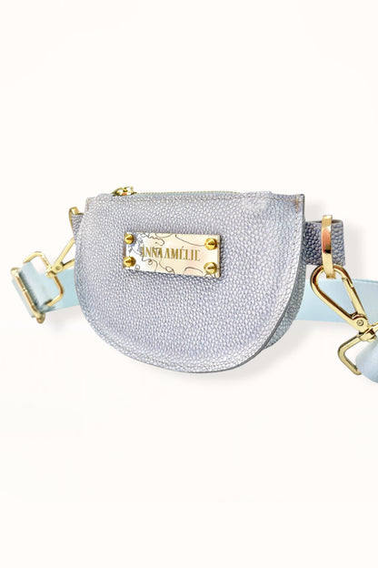 SOPHIE MINI BELTBAG  | BLUE WATERDROP TEXTURED LEATHER