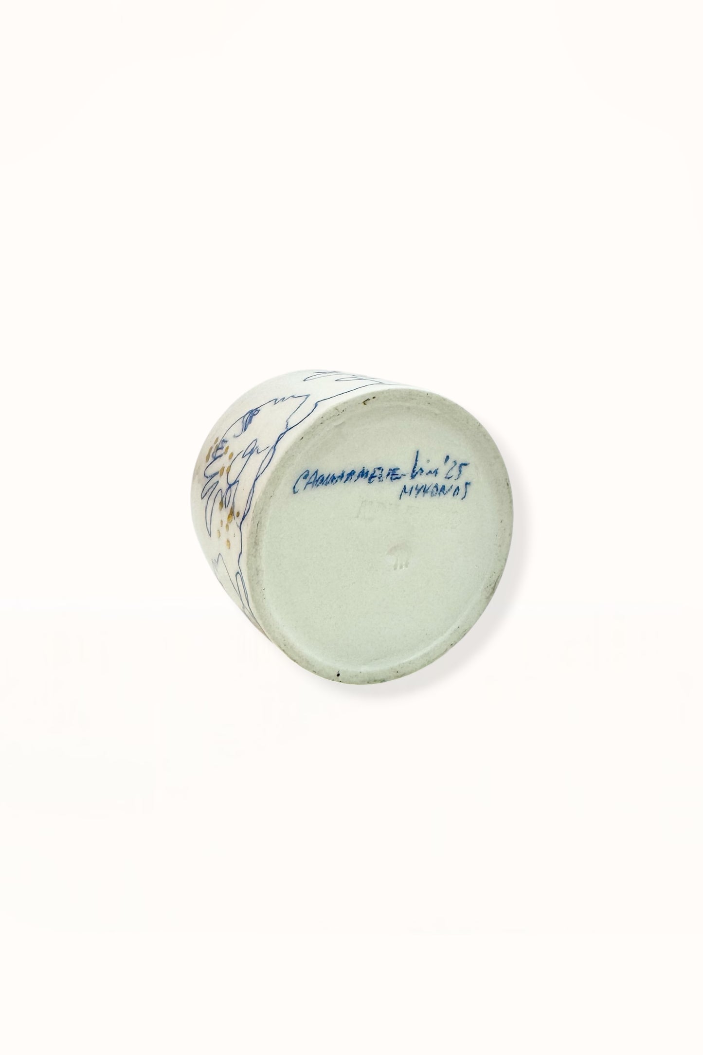 CERAMIC CAPPUCCINO CUP | BLUE & GOLD -  No. 4