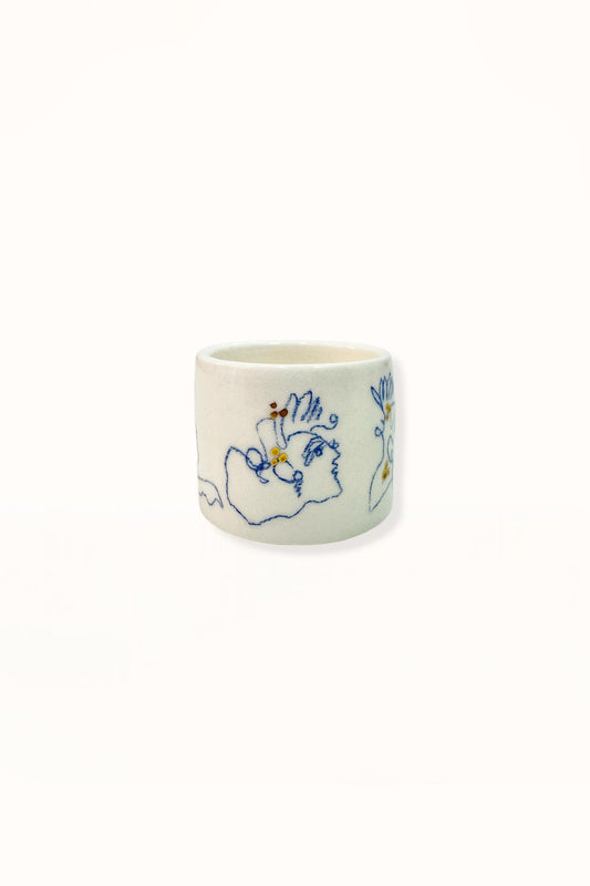 CERAMIC ESPRESSO CUP | BLUE & GOLD -  No. 1