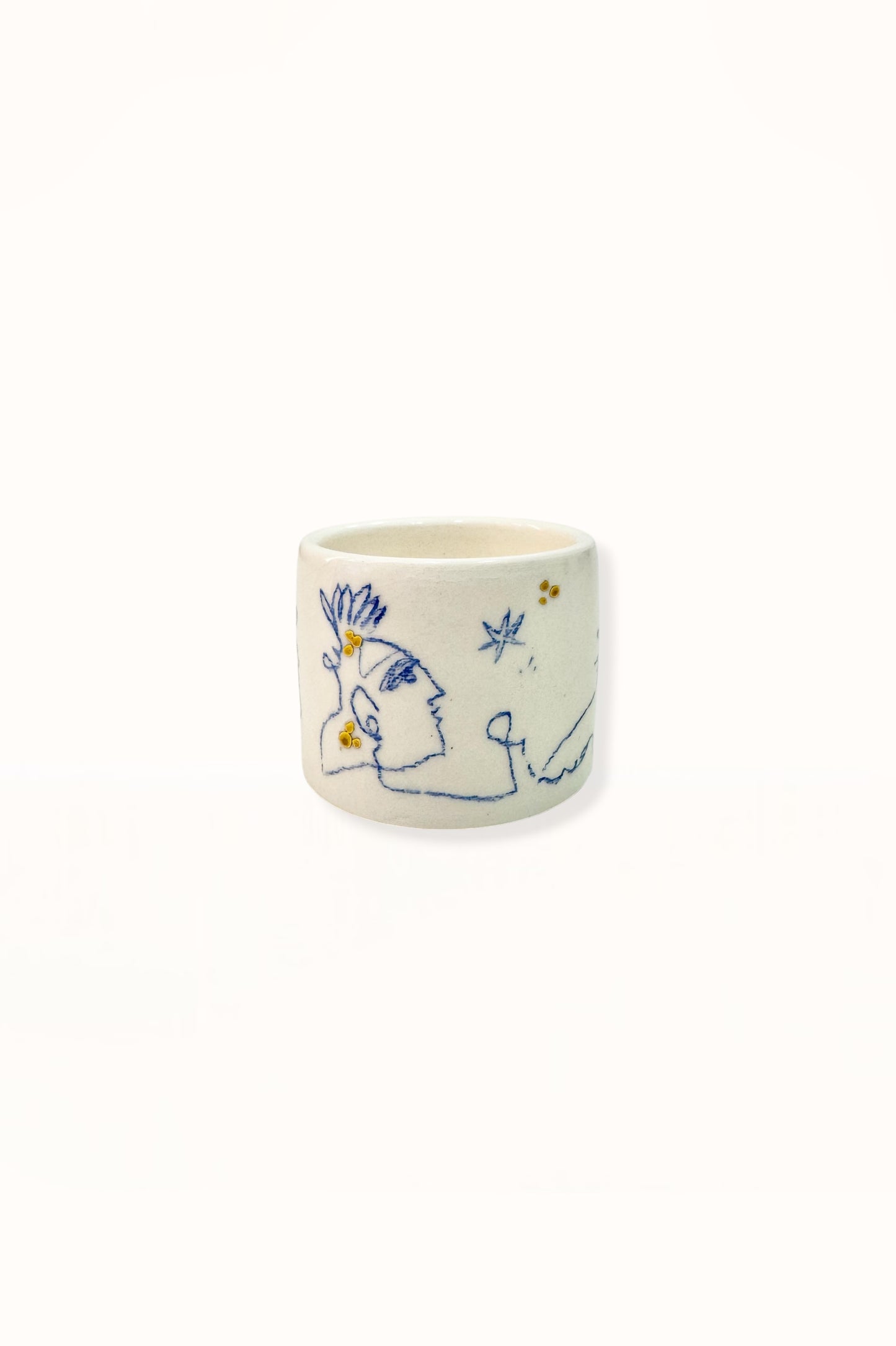 CERAMIC ESPRESSO CUP | BLUE & GOLD -  No. 1
