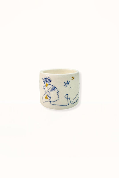 CERAMIC ESPRESSO CUP | BLUE & GOLD -  No. 1