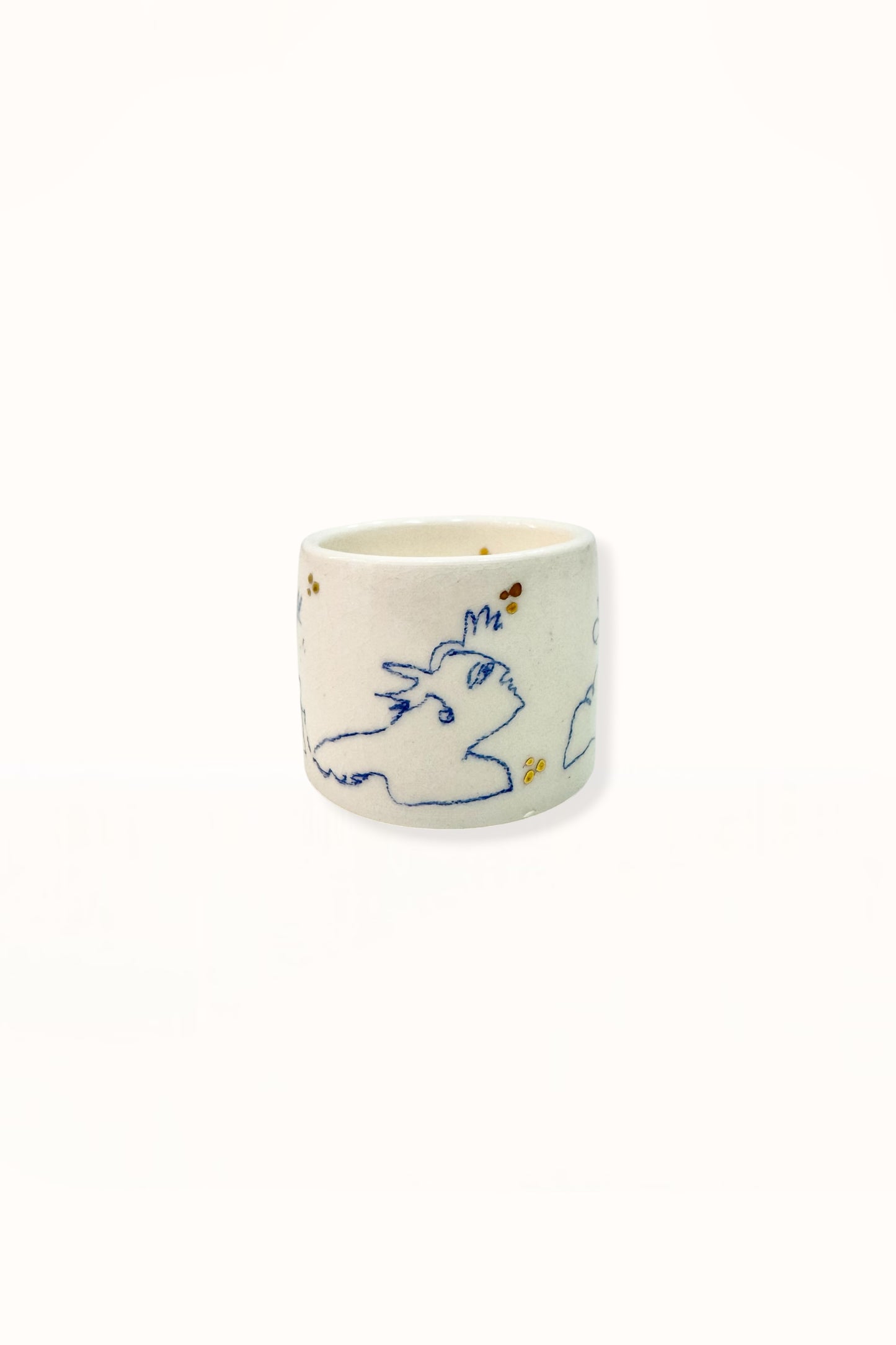 CERAMIC ESPRESSO CUP | BLUE & GOLD -  No. 1
