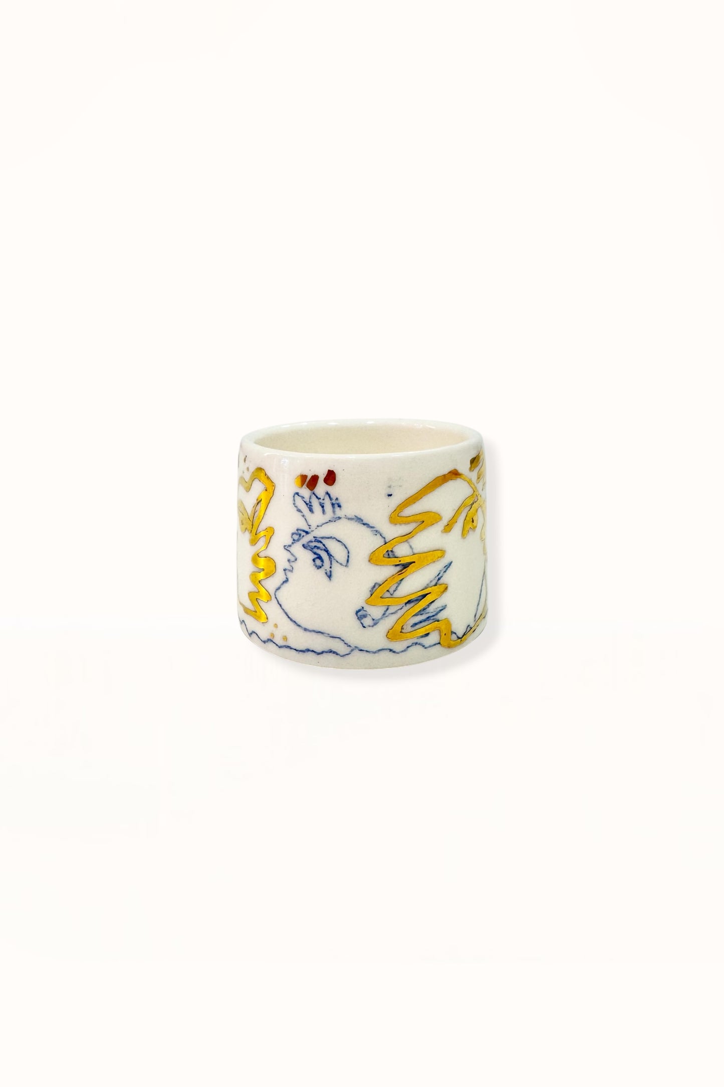 CERAMIC ESPRESSO CUP | BLUE & GOLD -  No. 3