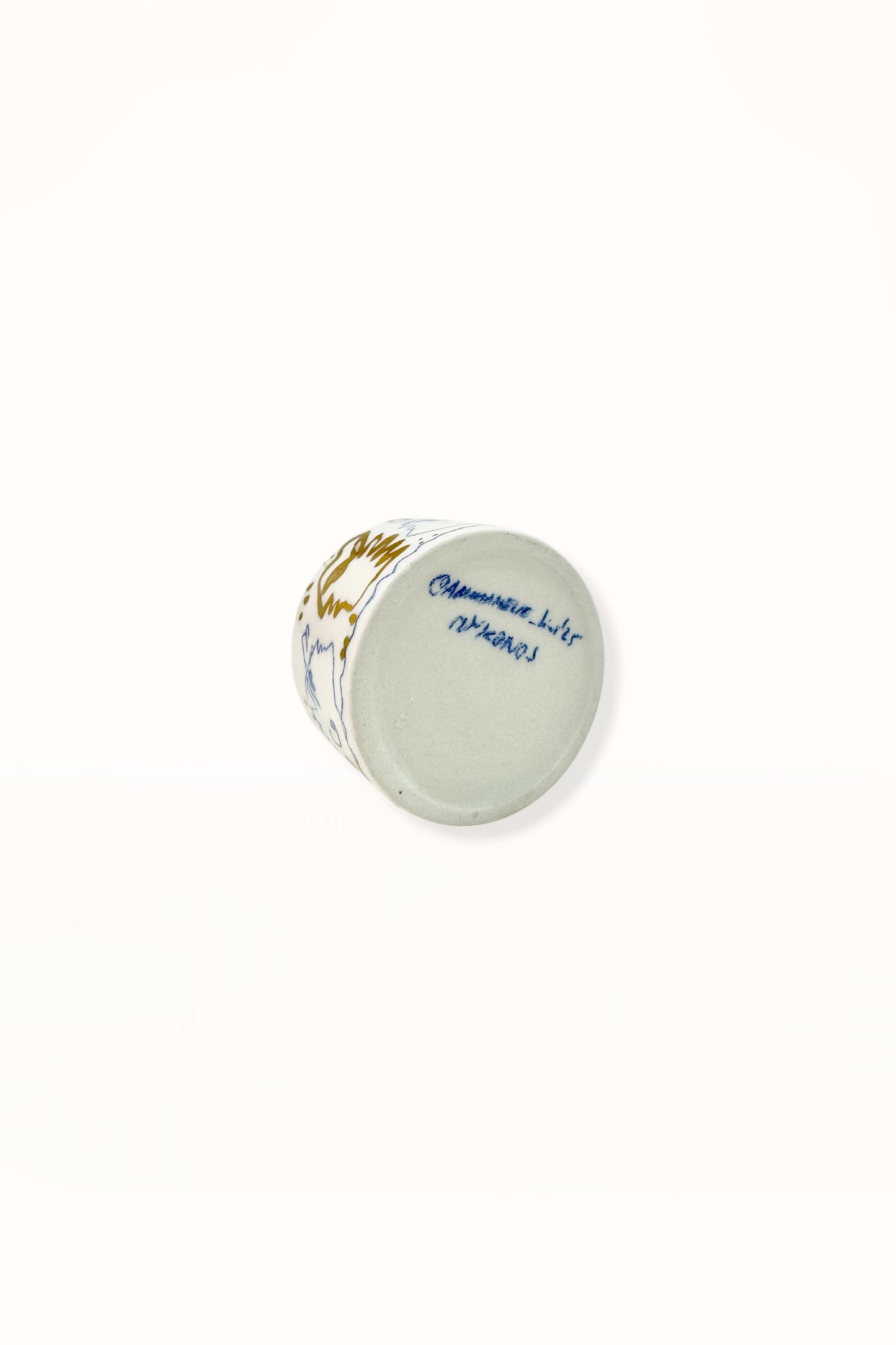 CERAMIC ESPRESSO CUP | BLUE & GOLD -  No. 3