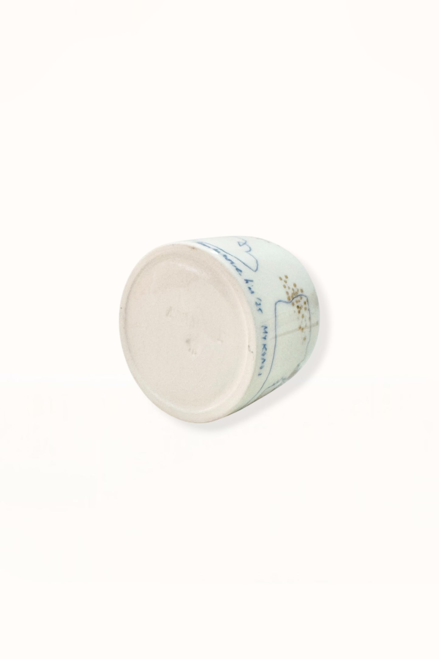 CERAMIC CAPPUCCINO CUP | BLUE & GOLD -  No. 6